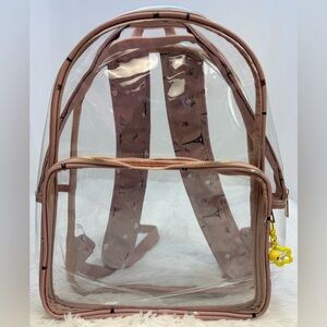Transparent PVC Rose Pink Women’s Girls Backpack